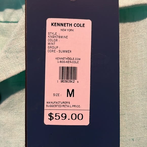 Kenneth Cole Shirt Mint Green Sz M - Picture 3 of 5